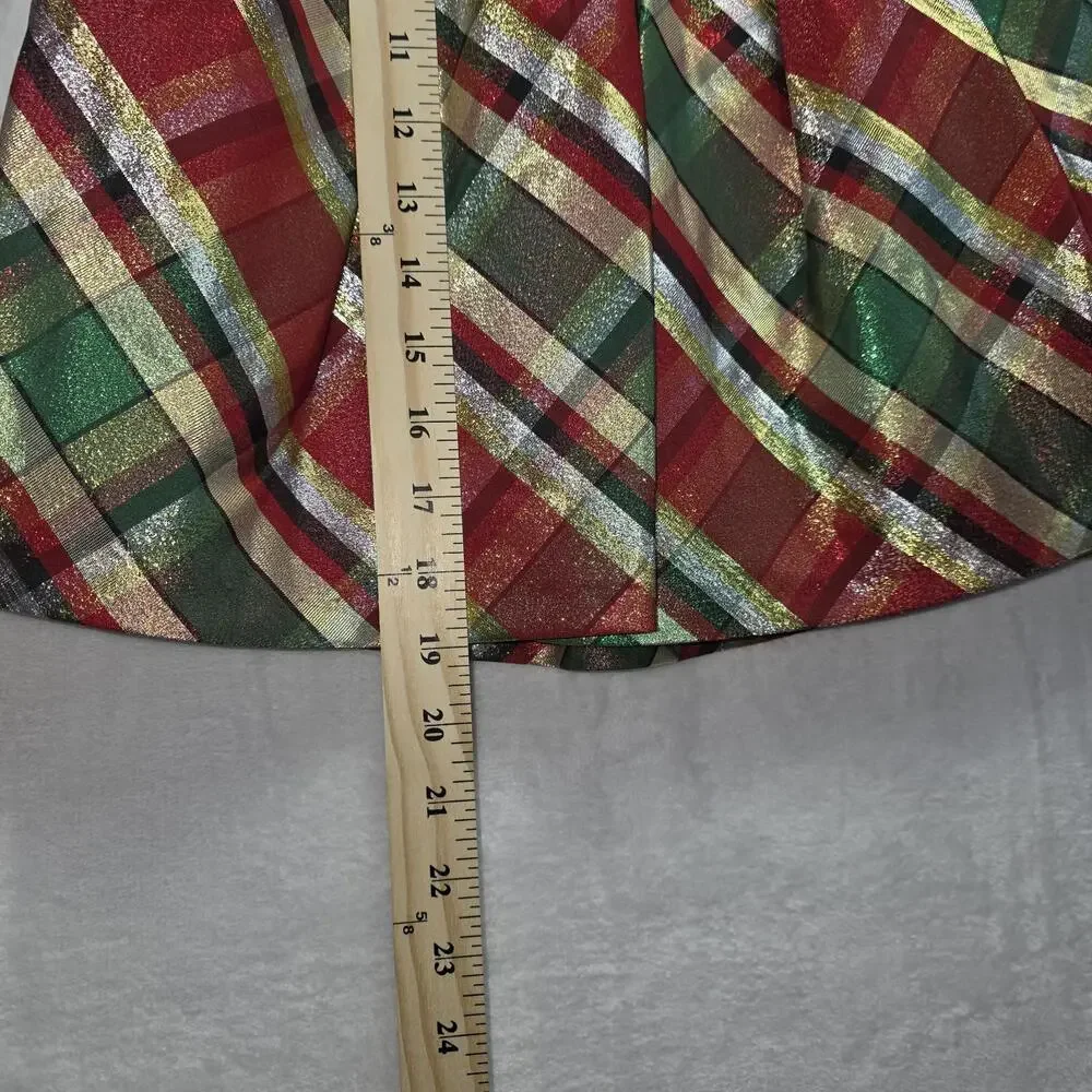 Iris & Ivy Black Velvet Red/Green Plaid Taffeta Christmas Dress Girls Size 18 Mo